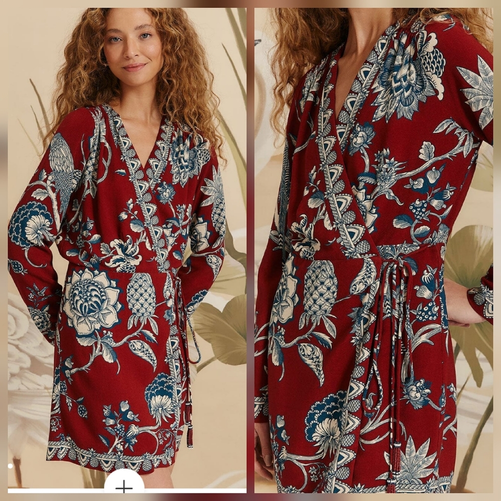 FARM Rio Tropical Landing Mini Wrap Dress
